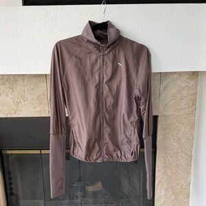 Puma Brown Windbreaker Jacket Size Small S